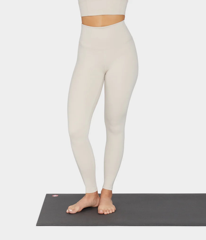 Beige Women's Manduka ESSENCE Leggings | 1241291