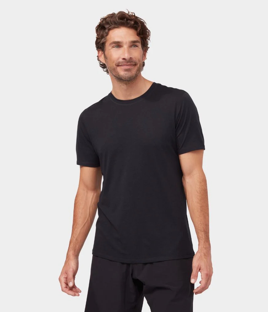 Black Men's Manduka REFINED 2.0 T Shirts | 5716435