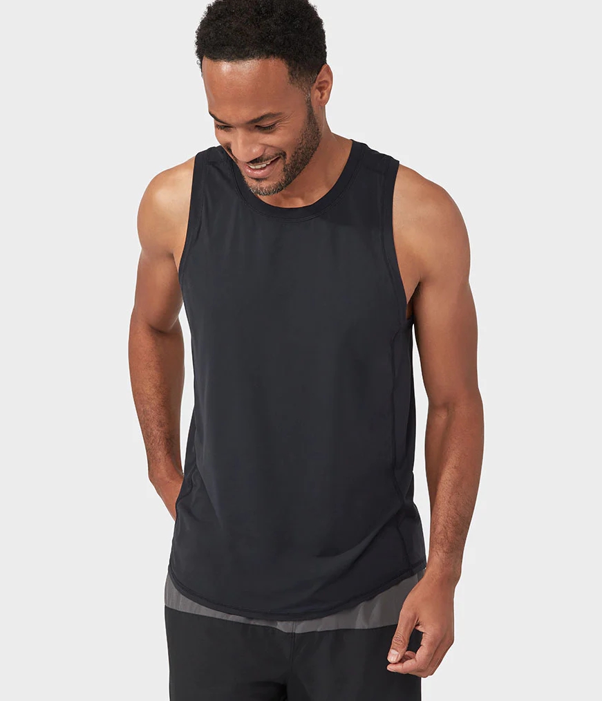 Black Men's Manduka TECH Tanks | 8224706