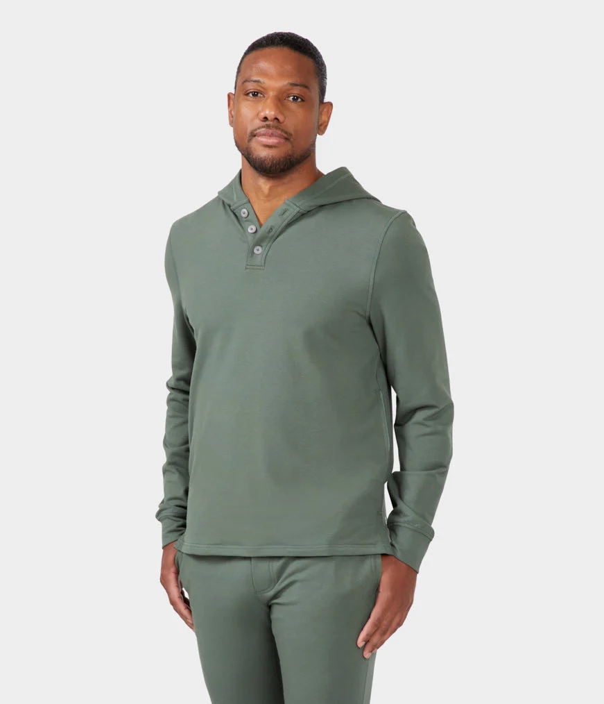 Green Men's Manduka SWEAT TO STREET Hoodie | 7995834