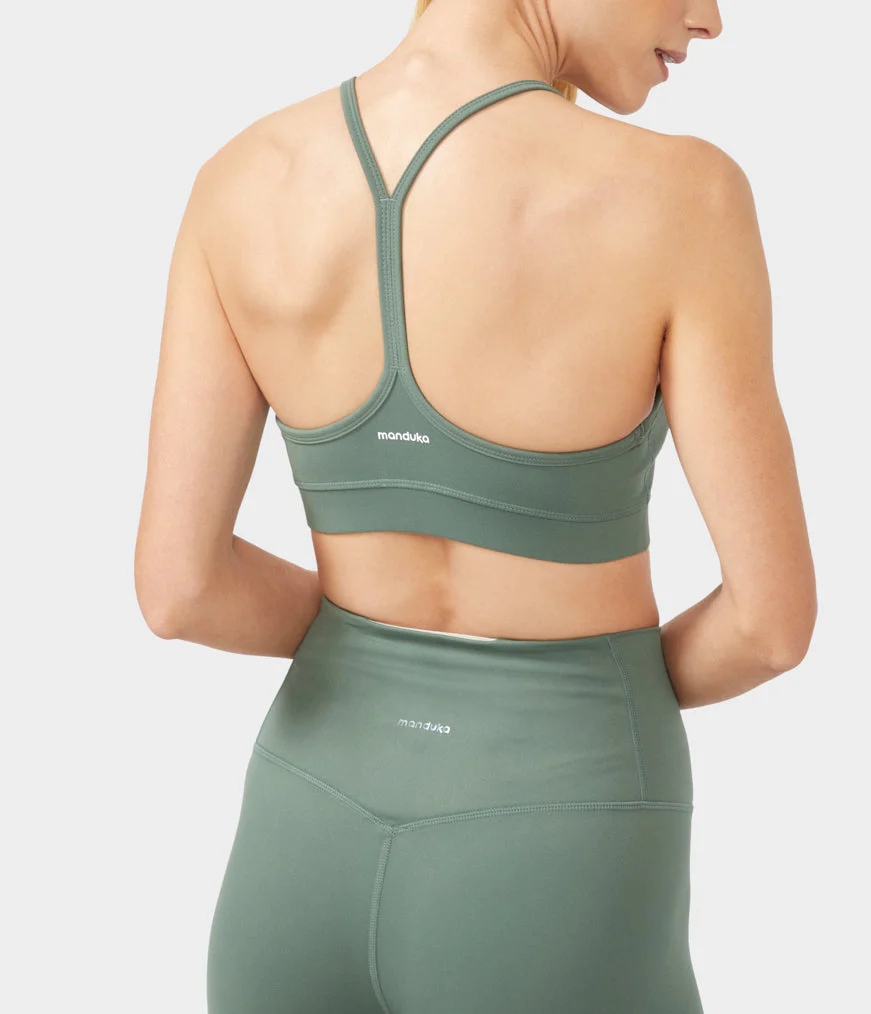 Green Women's Manduka FOUNDATION Bras | 8223372