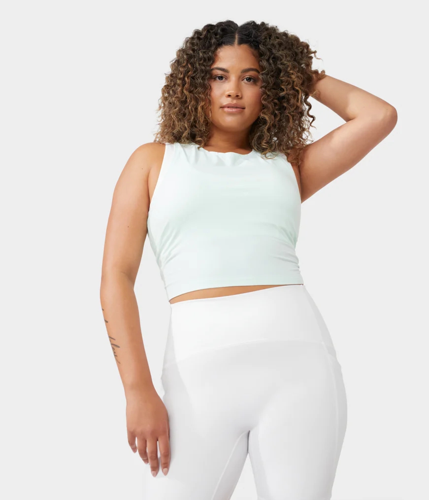 Light Green Women's Manduka ROOT TO RISE Tanks | 3589350